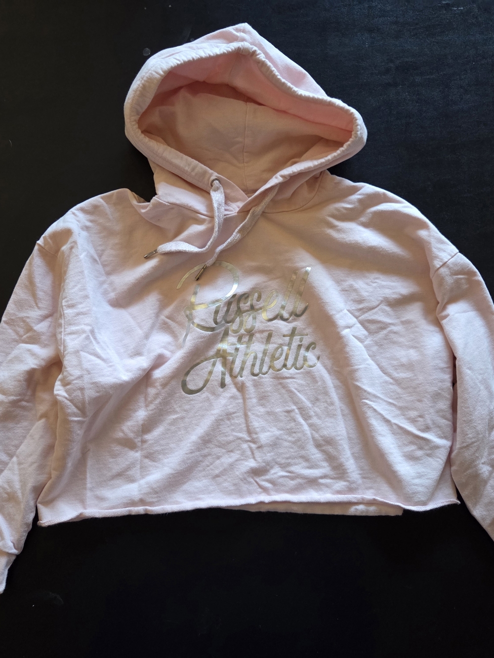 Russell Athletic Light Pink Hoodie with Logo Tag